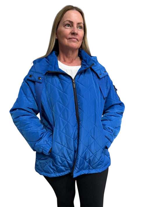 Detach Hood Puffer Jacket - Sapphire