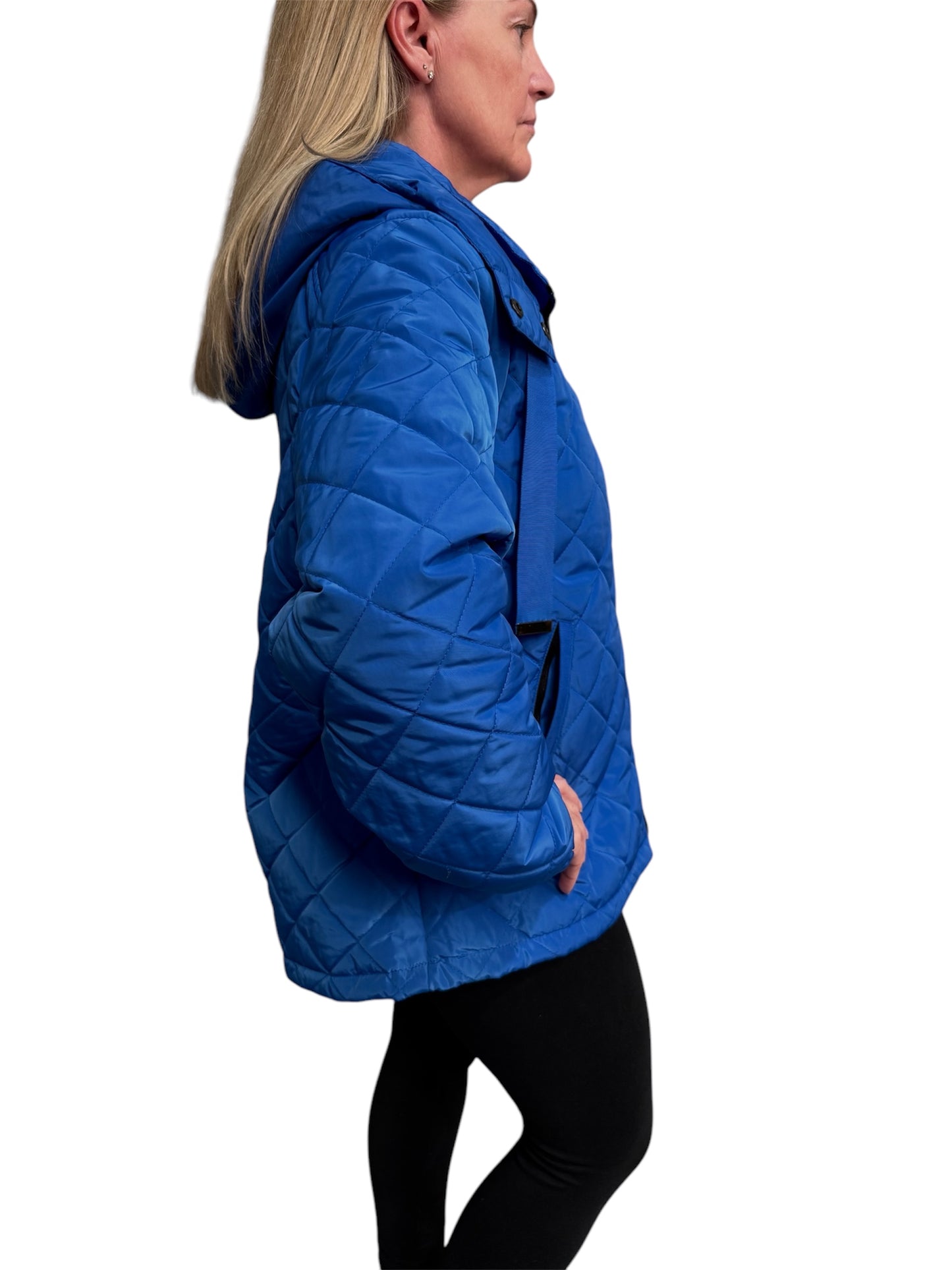 Detach Hood Puffer Jacket - Sapphire