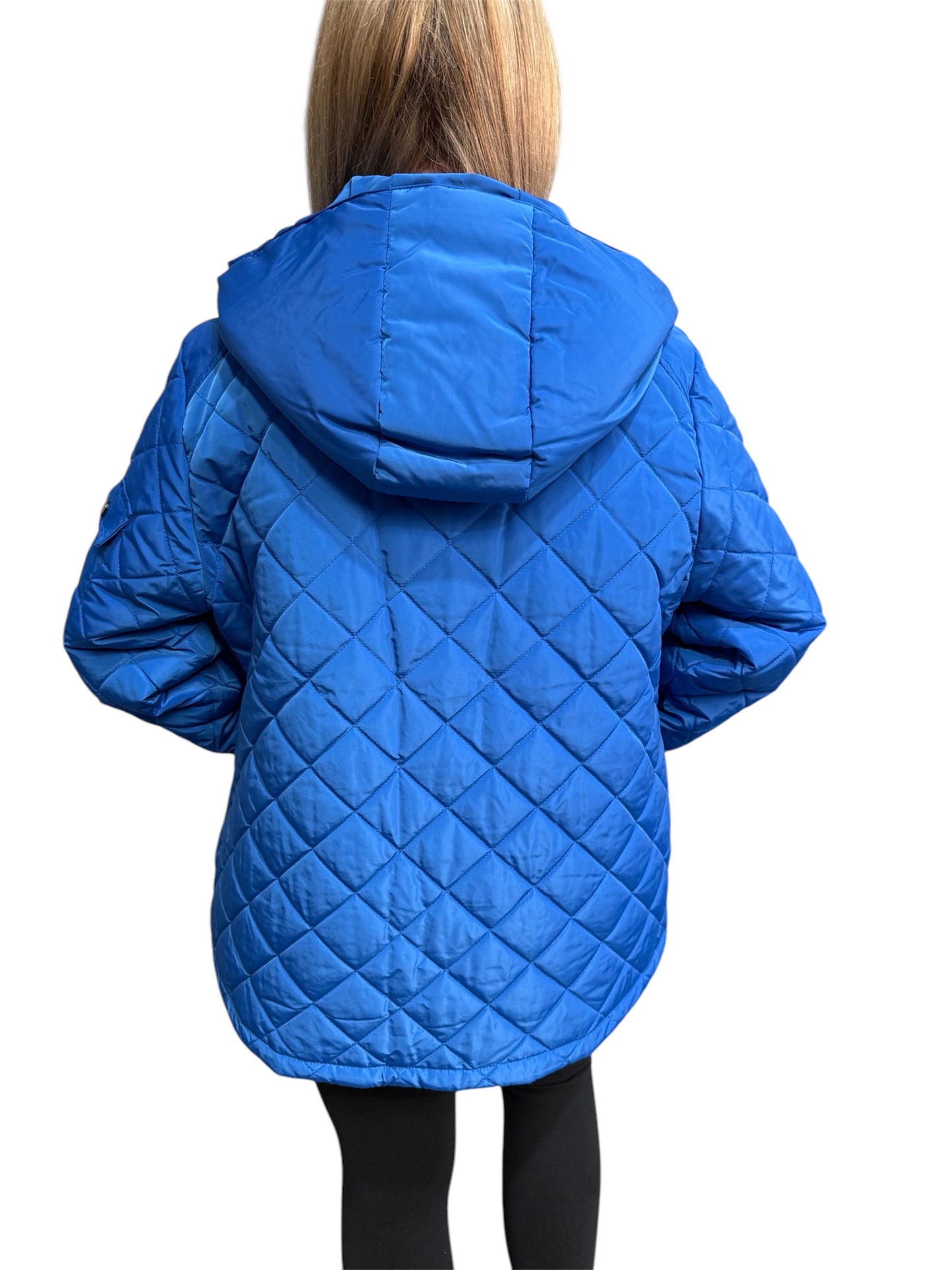 Detach Hood Puffer Jacket - Sapphire