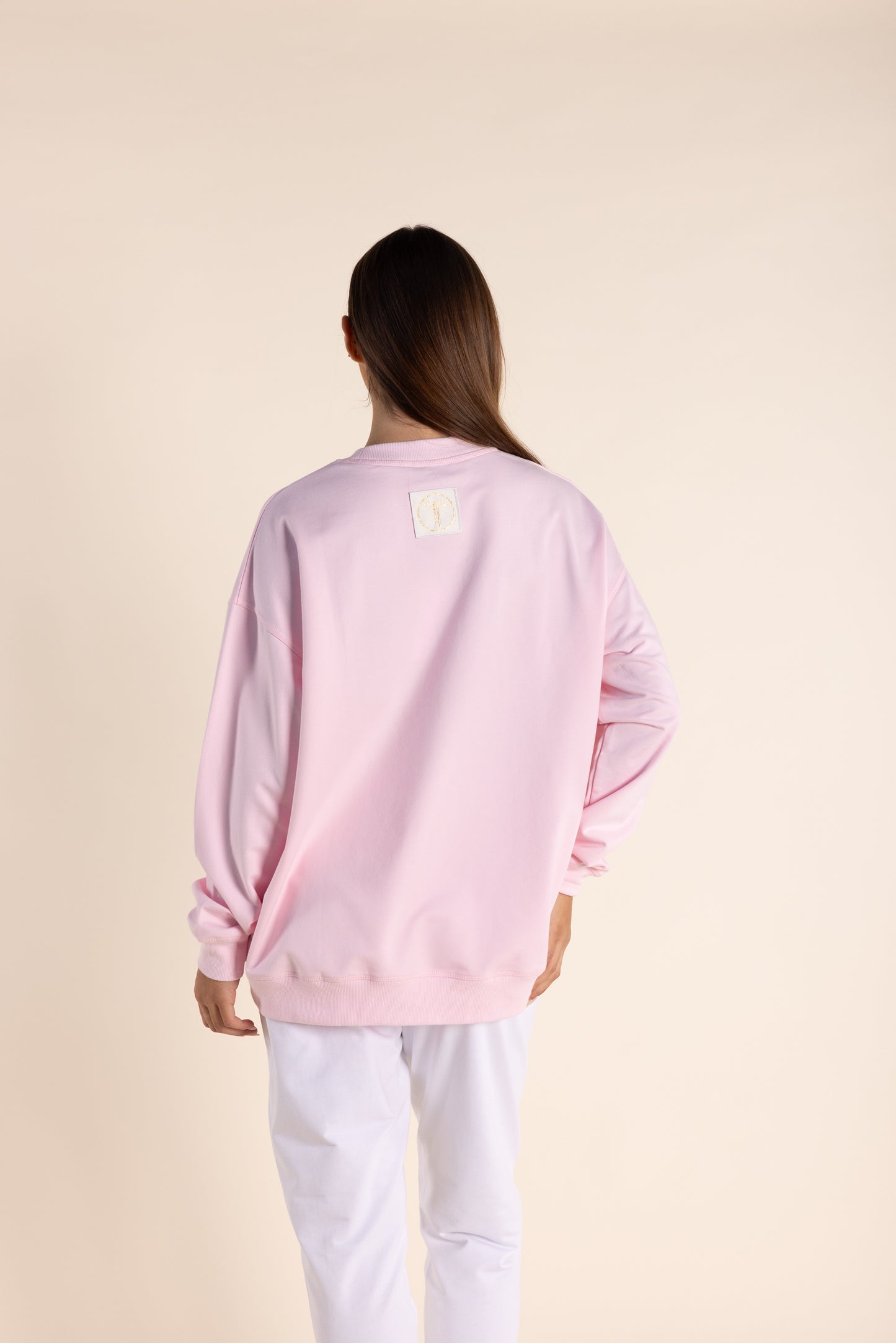 Two T's Oversized Sweater - Pink Rose